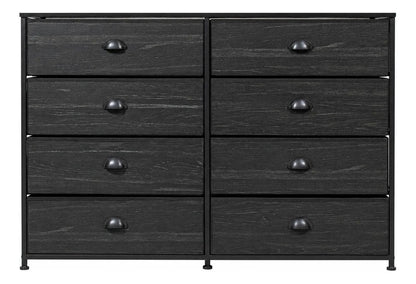Comoda Cajonera 8 Cajones Mueble Organizador Ropa Negro Negro
