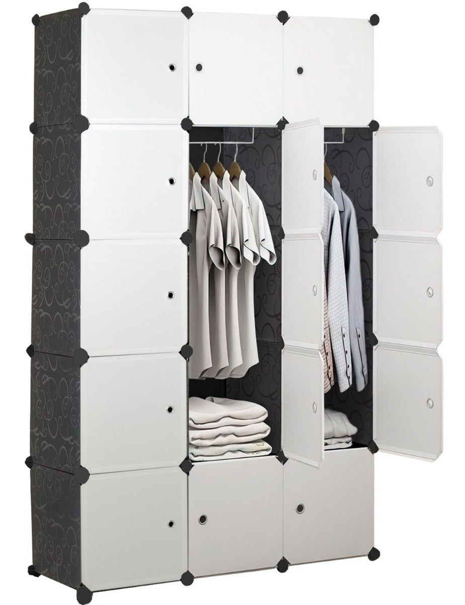 Multi Organizador Closet Armario Portatil C/ Puerta 15 Cubos