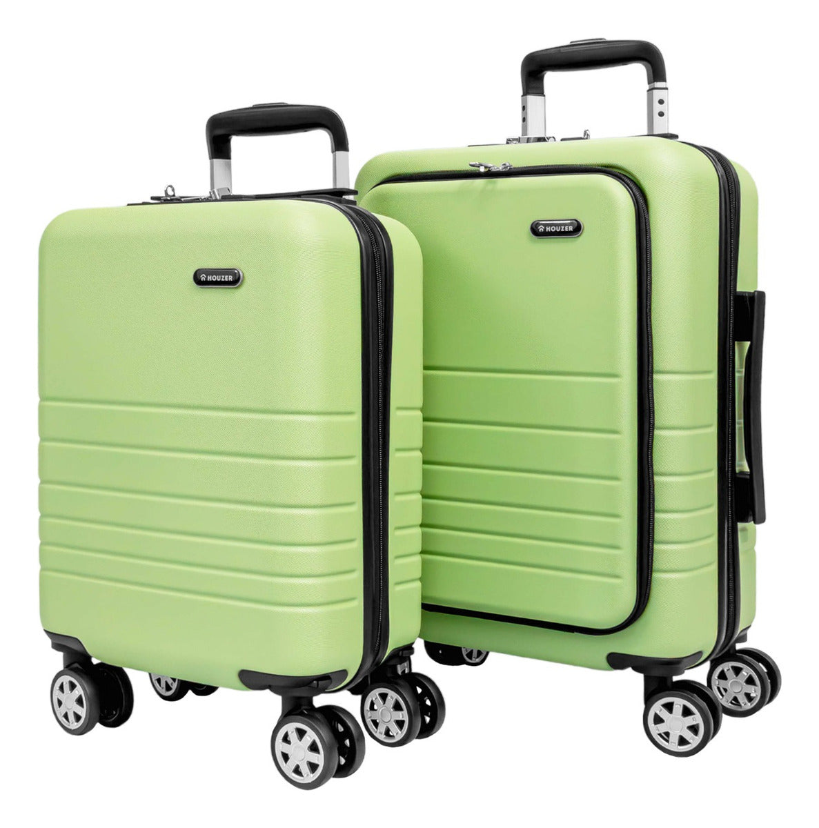 Set 2 Maletas Viaje Verde Cabina Avion 21 Y 18 4 Ruedas 360°