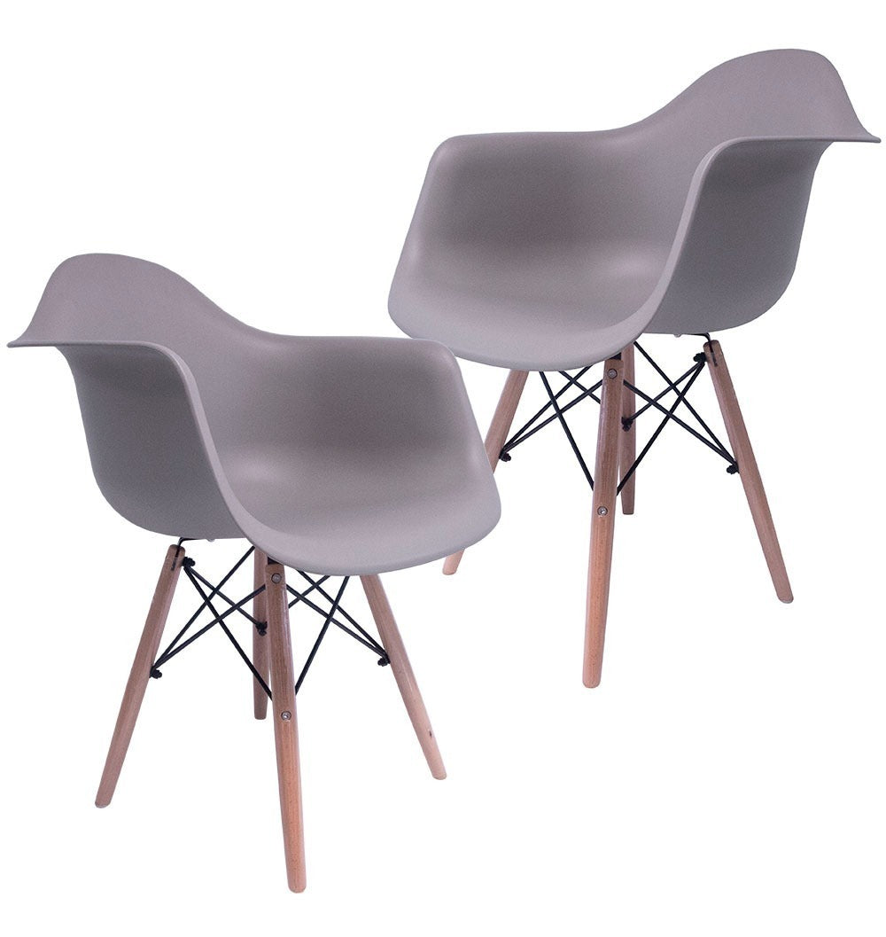 Set 2 Sillas Eames Brazos Comedor Bar Vintage Interior