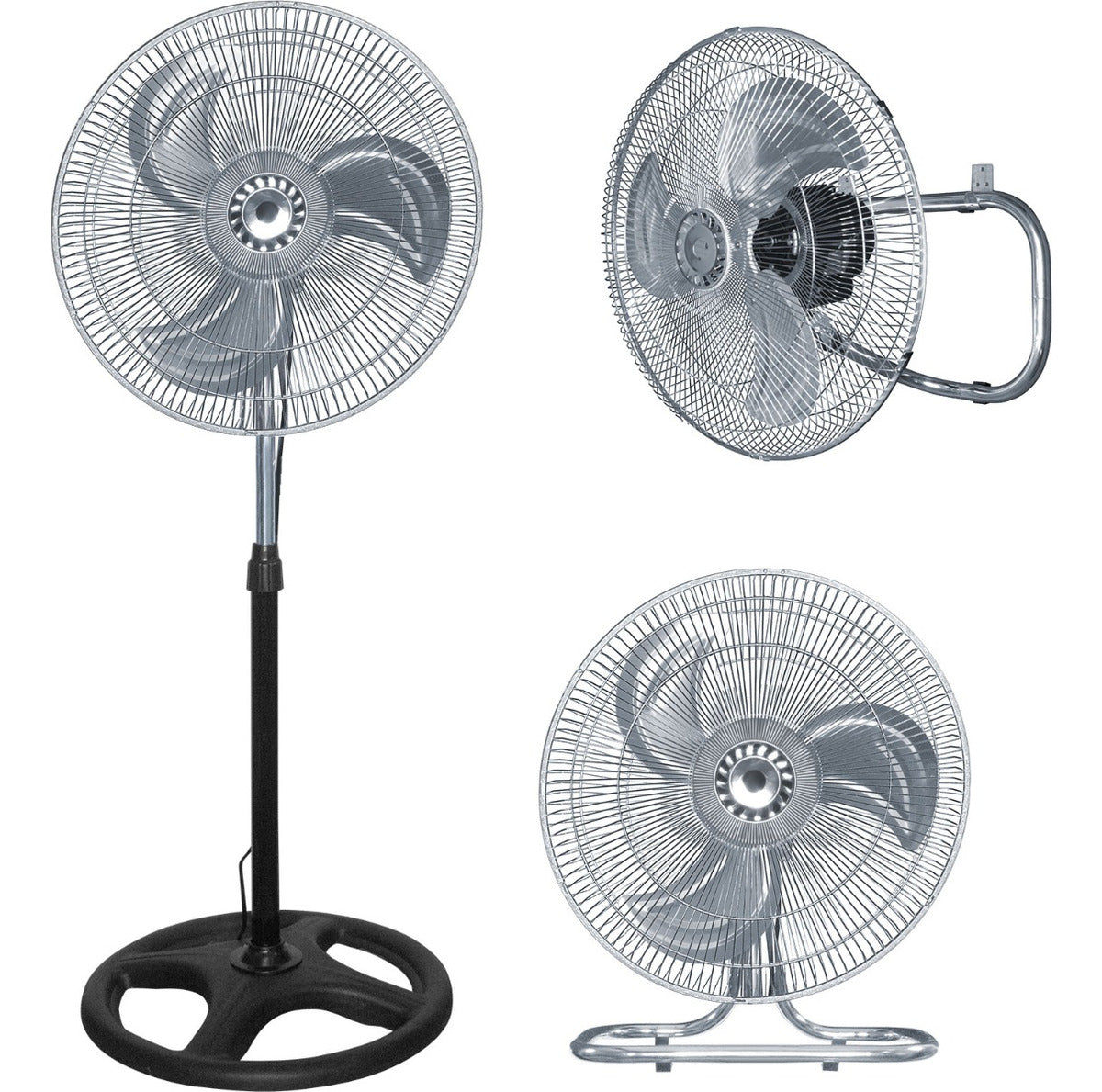 Ventilador 3 En 1 Aspas Metal 18 Soporte Base 2 Pzas