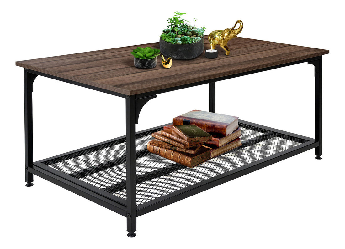 Mesa Centro Minimalista Industrial 100 X 60 X 47 Cm Acero
