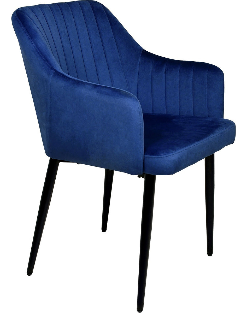 Set 2 Sillas Comedor Sillones Terciopelo Acolchadas Modernas