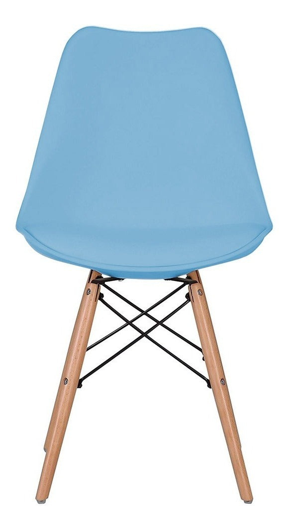 Set 2 Sillas Eames Cojin Sillon Vintage Comedor Sala Moderna