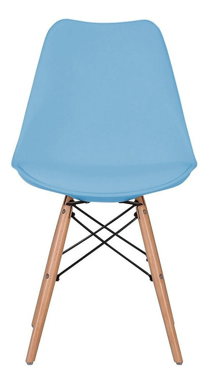 Set 2 Sillas Eames Cojin Sillon Vintage Comedor Sala Moderna