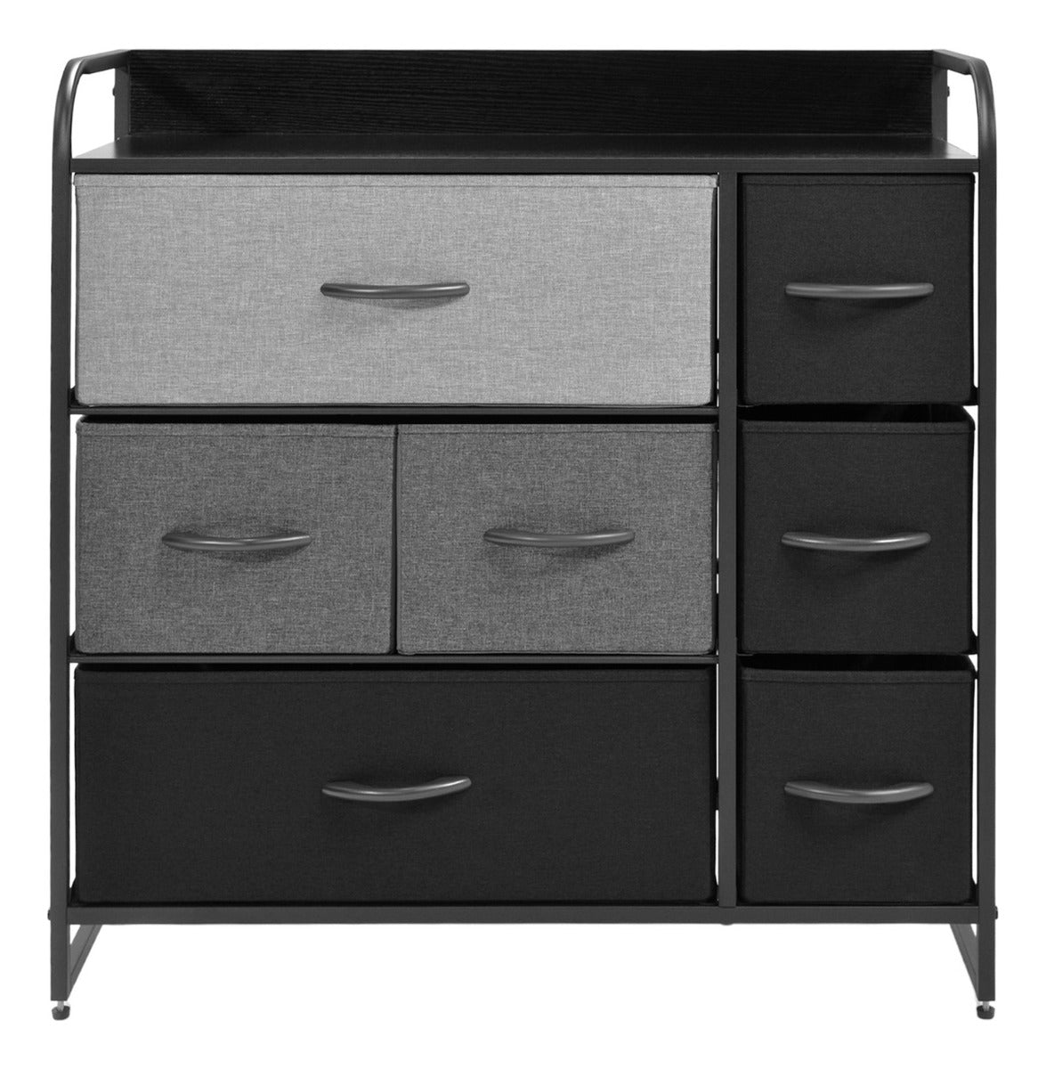 Mueble Buro Organizador Comoda Metal 7 Cajoneras Tela