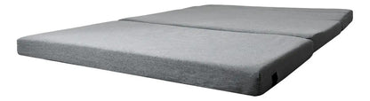 Sofa Cama Futon Sillon Plegable Foam 3 En 1 Matrimonial Gris Oscuro Liso