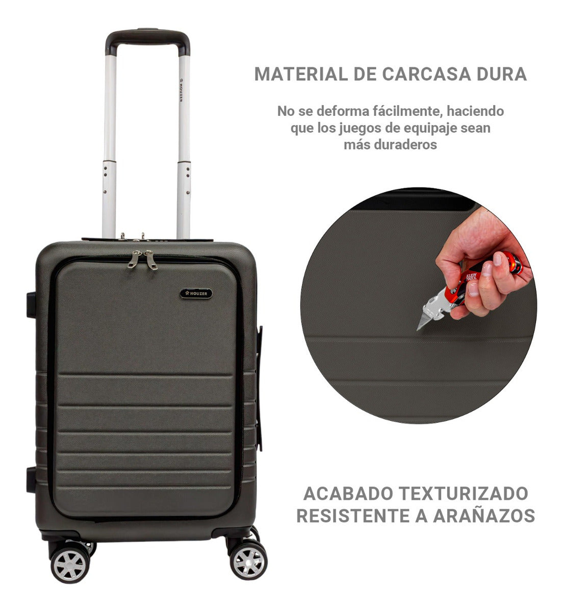 Set 2 Maletas Viaje Gris Cabina Avion 21 Y 18 4 Ruedas 360°