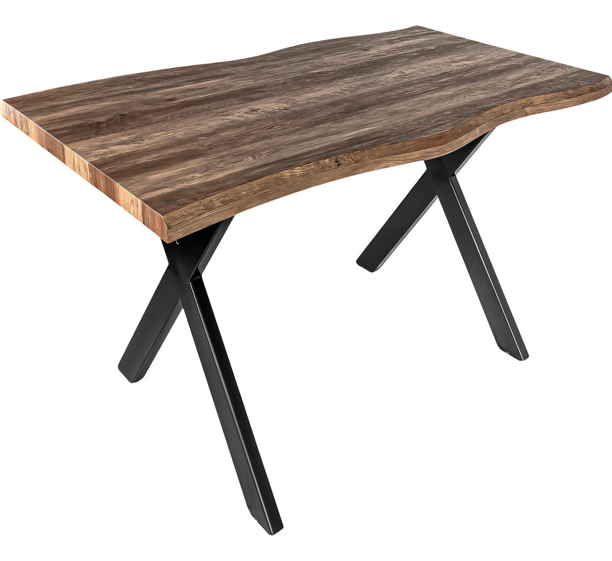 Mesa Comedor Rustica Tipo Madera 1.60m 6 Personas Acero