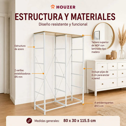 Comoda Cajonera 10 Cajones Estructura Acero Soporte 100 Kg Gris