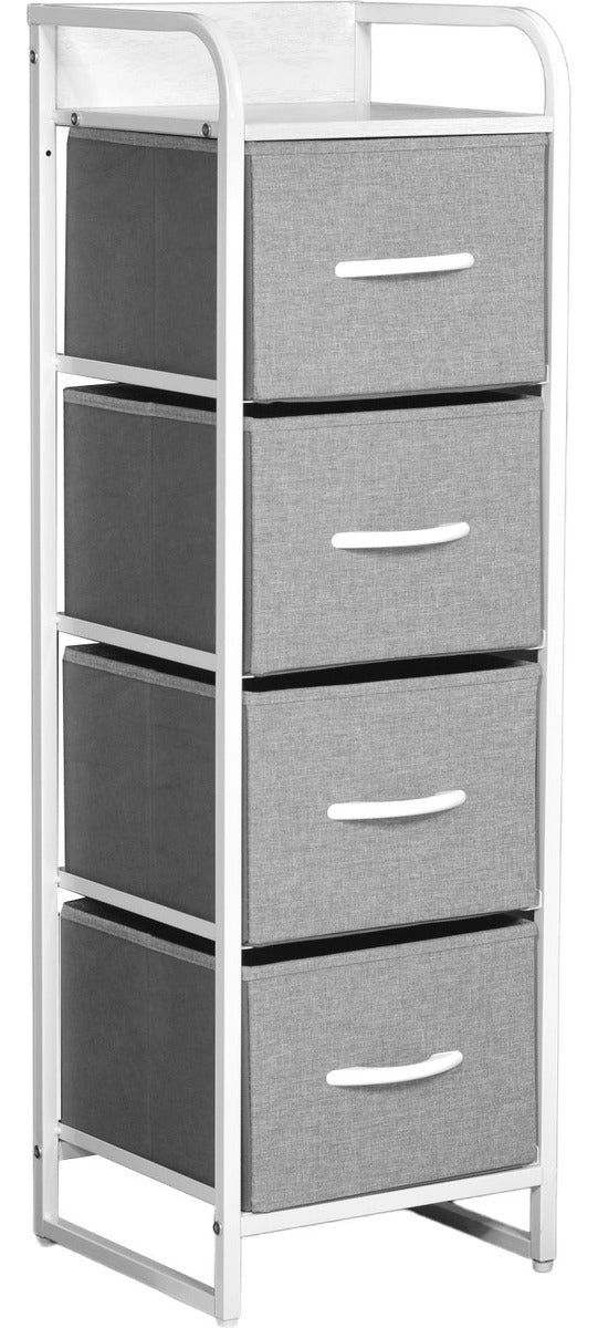 Mueble Buro Torre Mueble Moderno Organizador 4 Cajones Tela