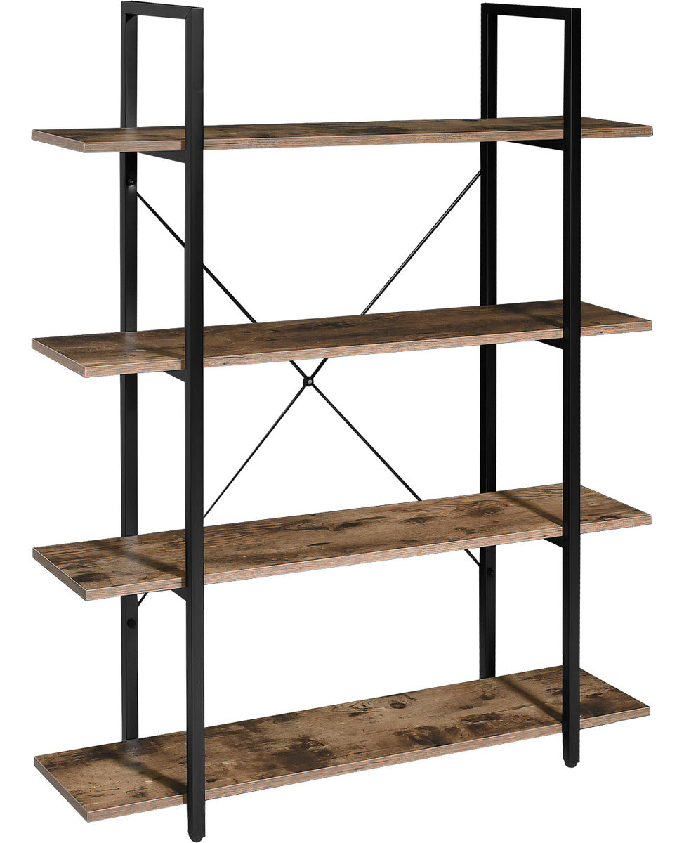 Librero Madera Estante Minimalista 4 Repisas Tipo Boho Color Counrty