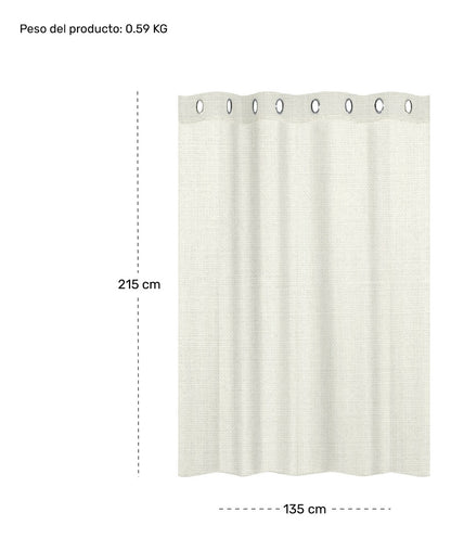 Cortinas Traslucidas Lino Texturizado Ventanas 270x215cm 2pz