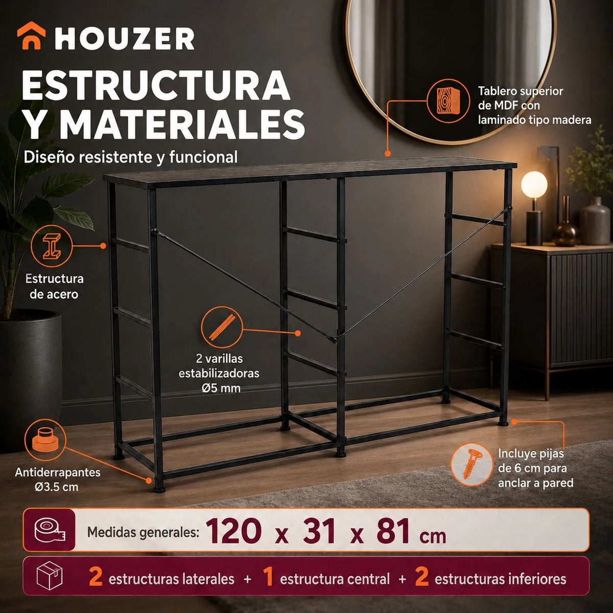 Comoda Cajonera 8 Cajones Mueble Organizador Ropa Negro Negro