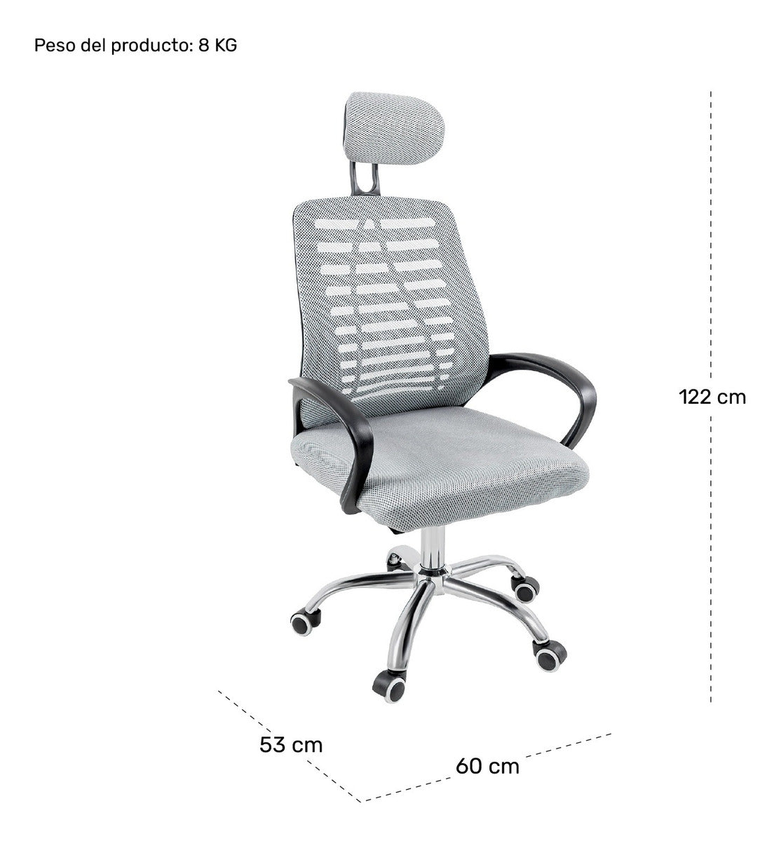 Silla De Oficina Alta Ejecutiva Escritorio Ajustable Mesh