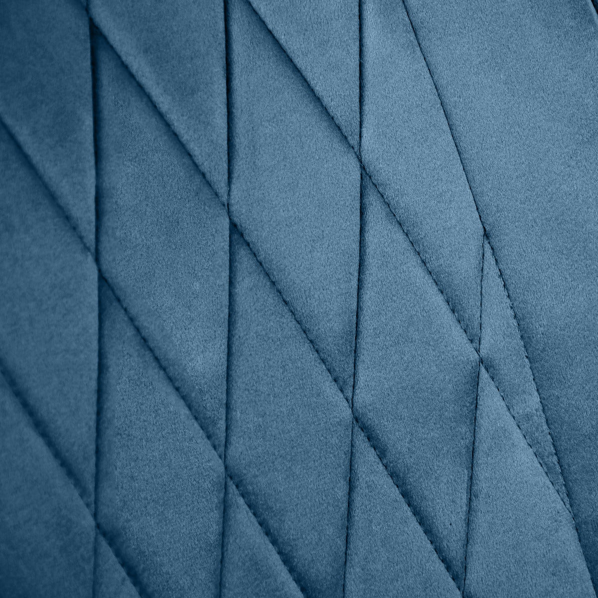 Silla Tapizada Terciopelo Elegantes Comedor Moderna Estructura De La Silla Negro Asiento Azul Oscuro