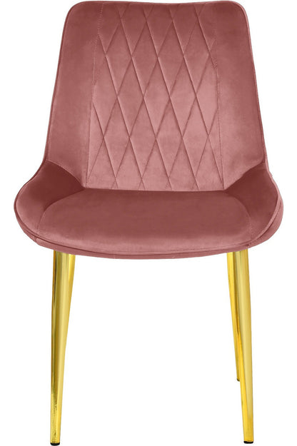 Silla Comedor Tapizadas Terciopelo Elegantes Rosa