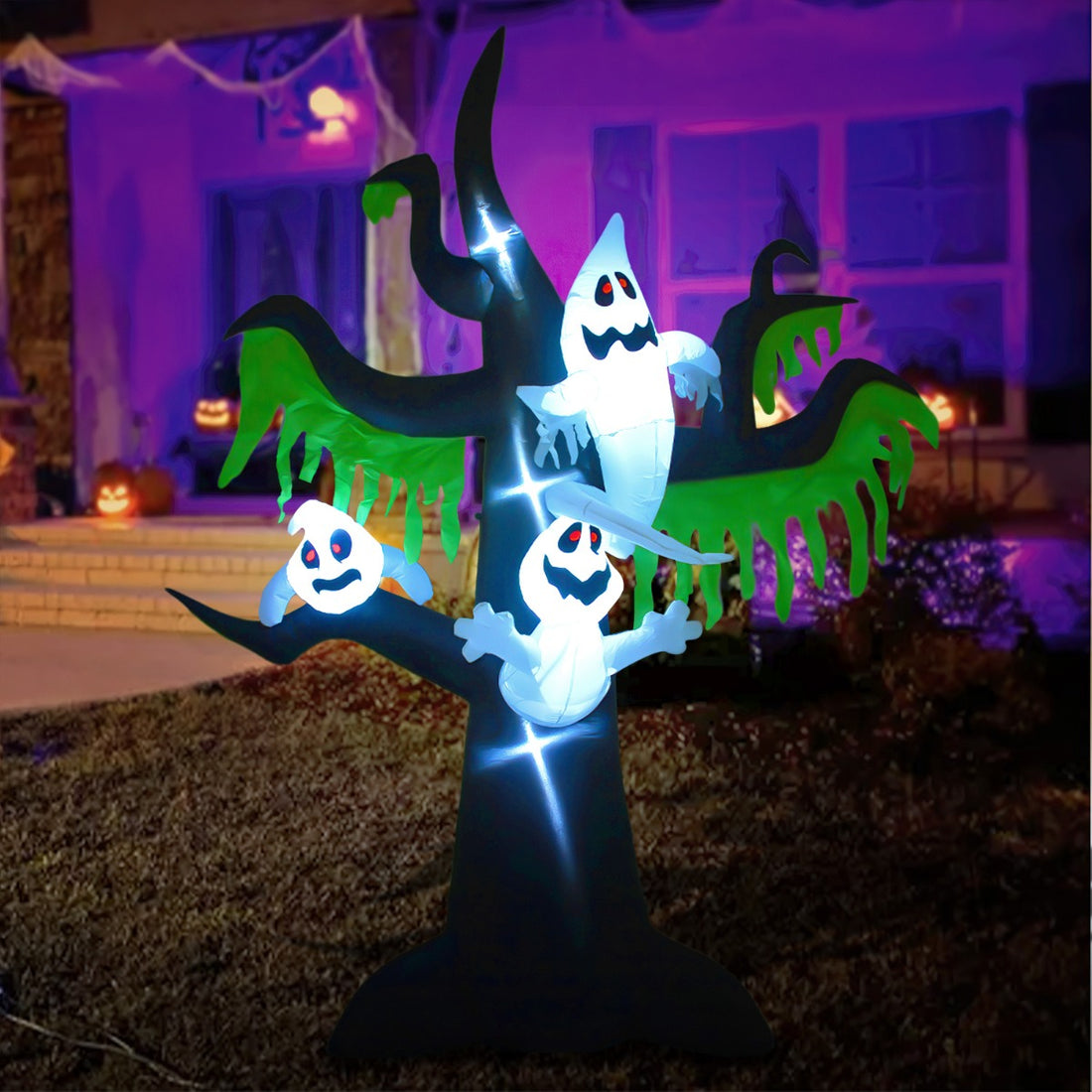 Inflable Halloween 3.1 Mts Arbol Fantasma Extra Grande Led