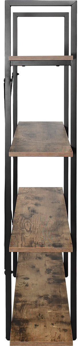Librero Madera Estante Minimalista 4 Repisas Tipo Boho Color Counrty