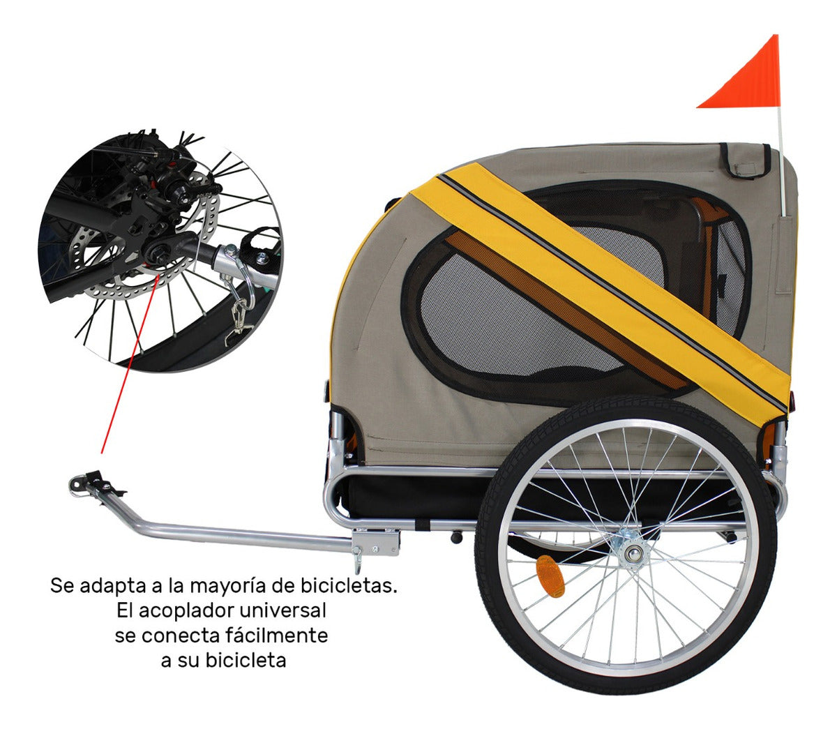 Remolque Carrito Para Bicicleta Niños Infaltil Mascotas 60kg