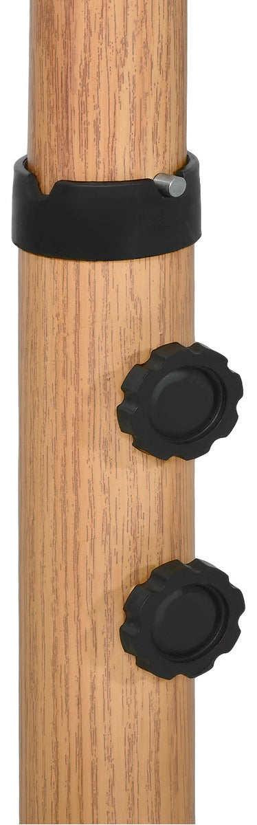 Sombrilla Tipo Madera Jardin Exterior 2.9m Playa Terraza Color Negro