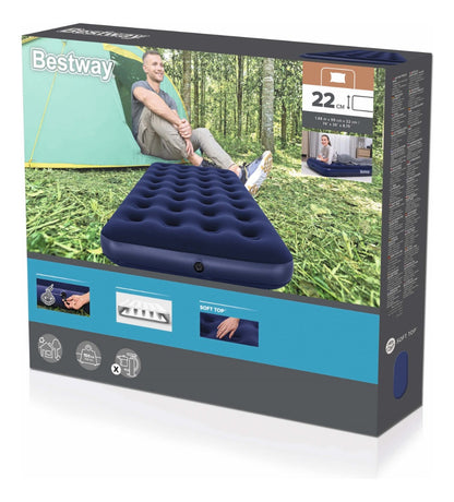 Colchón Inflable Individual Bestway 188x99x22 Cm Adulto Azul