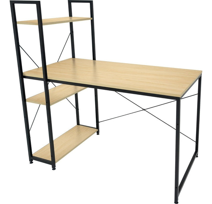 Set Home Hoffice Escritorio Madera Clara + Silla Ajustable