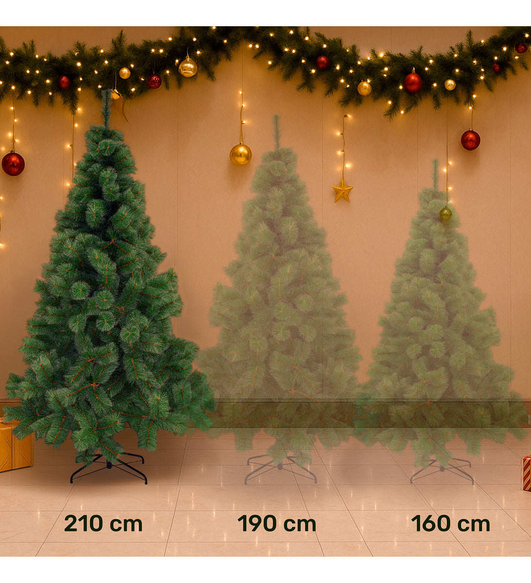 Arbol Navidad Pino Navideño Punta Aguja Escoces 2.10m