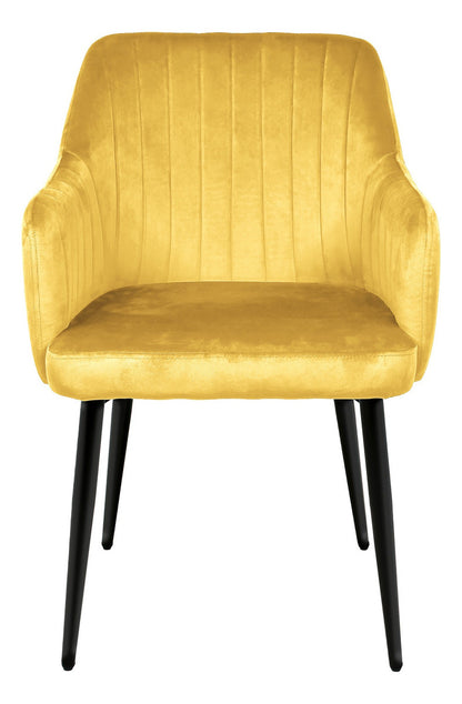 Set 2 Sillas Comedor Sillones Terciopelo Acolchadas Modernas