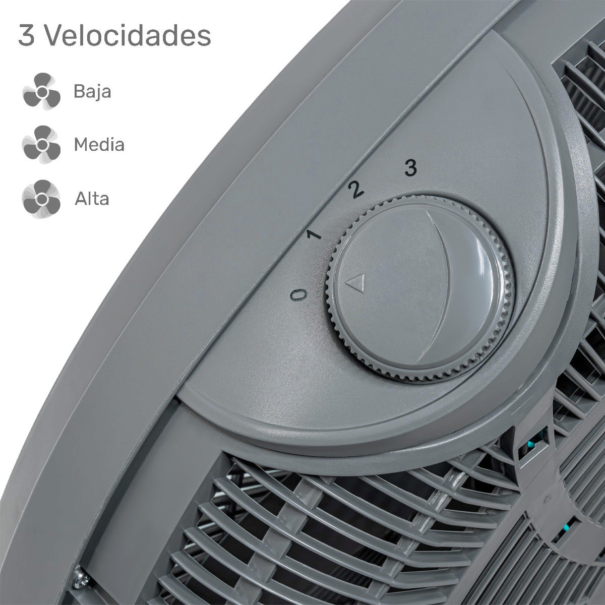 Ventilador De Piso 23 Gris 5 Aspas Potente Casa Hogar