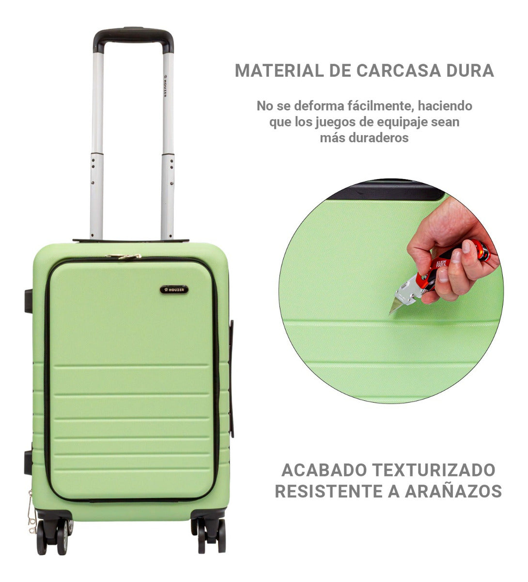 Set 2 Maletas Viaje Verde Cabina Avion 21 Y 18 4 Ruedas 360°