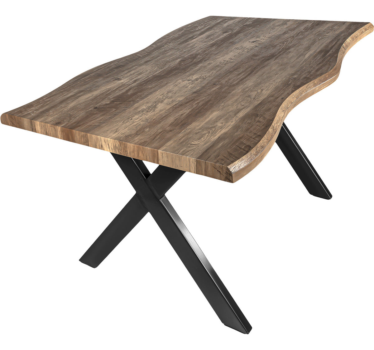 Mesa Comedor Rustica Tipo Madera 1.60m 6 Personas Acero