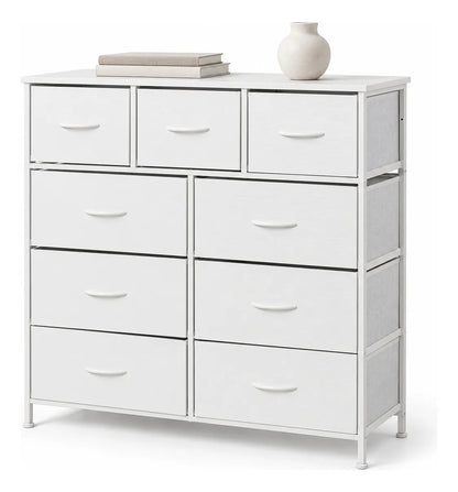Comoda Cajonera Vertical 9 Cajones Organizador Ropa Recamara Blanco