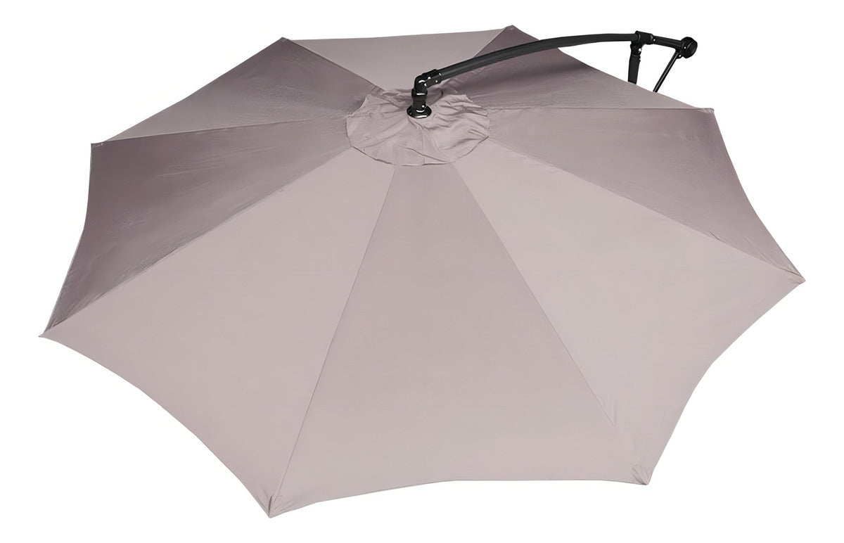 Sombrilla Grande Exterior Playa Jardin 3m + Base Contrapeso Color Gris Lisa