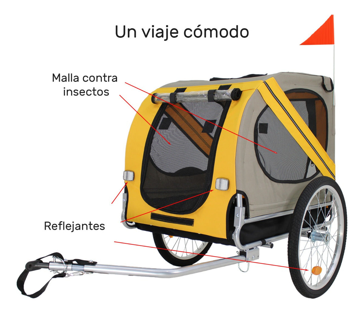 Remolque Carrito Para Bicicleta Niños Infaltil Mascotas 60kg – Houzer