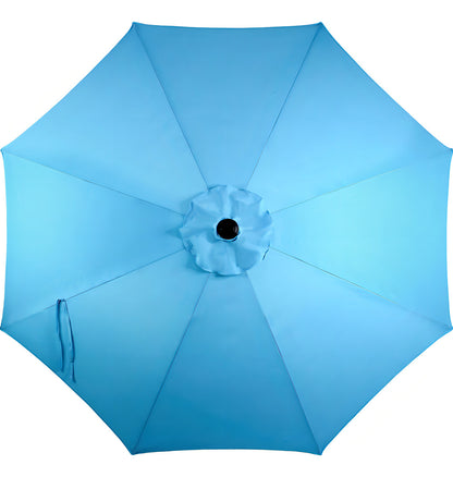 Sombrilla Playa Grande Exterior 2.70m Patio Base Contrapeso Color Azul Lisa