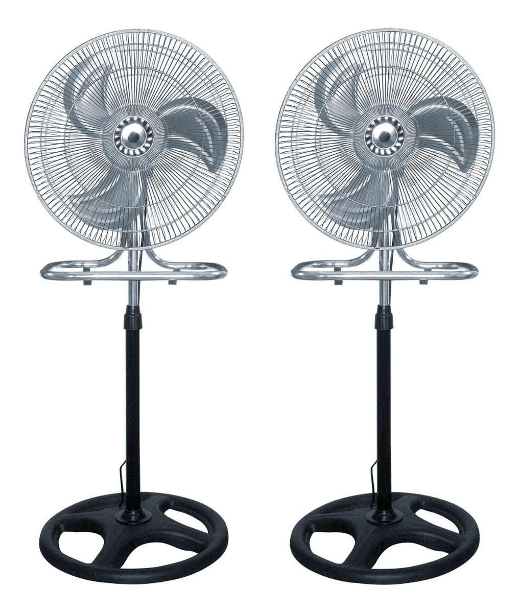 Ventilador 3 En 1 Aspas Metal 18 Soporte Base 2 Pzas