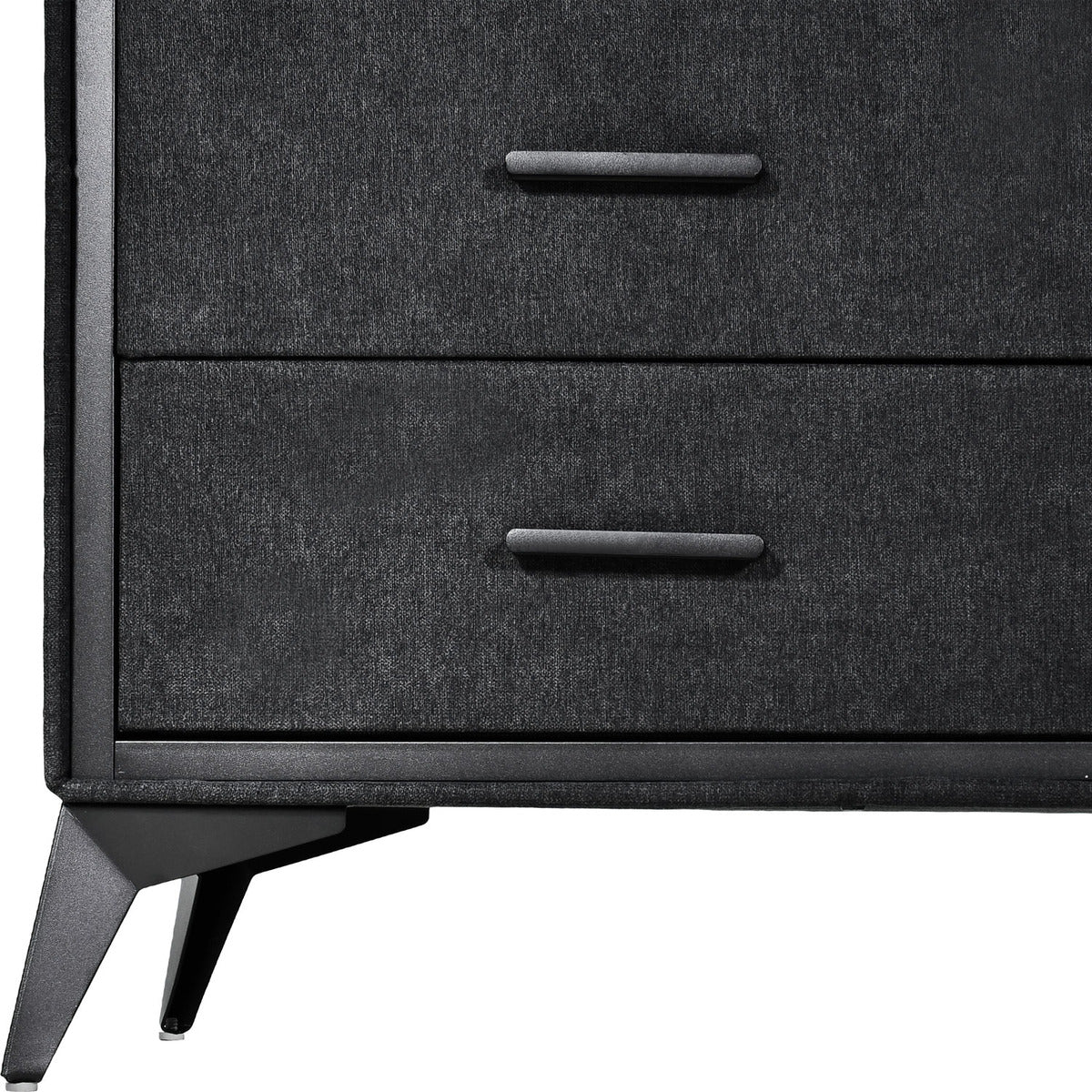 Comoda Mueble Cajonera Buro 6 Cajones Tela Tejido Recamara Color Negro