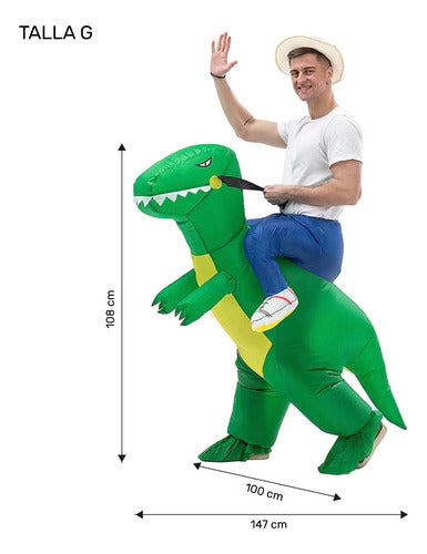 Disfraz Dinosaurio Traje Inflable Montable Jurasico Adulto
