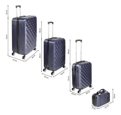 Set Juego 4 Maletas Viaje Resistentes 4 Ruedas 360 Premium