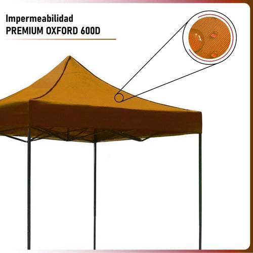 Carpa Toldo 3x3 Reforzado Plegable Impermeable Jardin 3 X 3