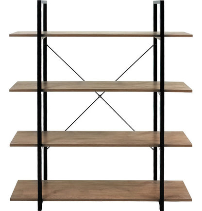 Librero Madera Estante Minimalista 4 Repisas Tipo Boho