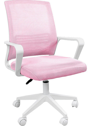 Silla Oficina Ajustable Ergonomica Escritorio Giratoria Rosa