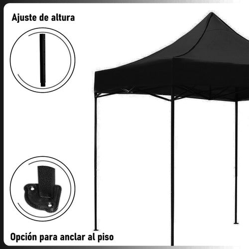 Carpa Toldo 3x3 Reforzado Plegable Impermeable Jardin 3 X 3