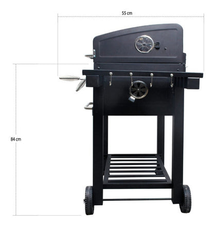 Asador De Carbon 24 Heavy Duty Portatil Negro Parrilla Carne