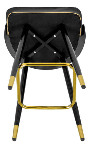 Set 2 Banco Barra Alta Silla Tapizada Cocina Bar Desayunador Gris Oscuro