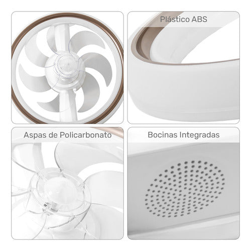 Ventilador Techo Direcciones Luz Led Inteligente Control 20