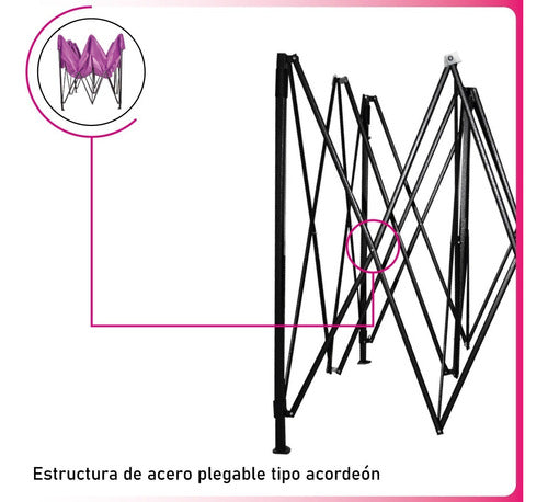 Carpa Toldo 3x3 Reforzado Plegable Impermeable Jardin 3 X 3