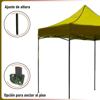 Carpa Toldo 3x3 Reforzado Plegable Impermeable Jardin 3 X 3