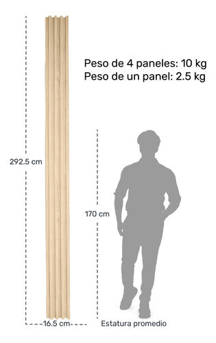 Lambrin Panel Decorativo 3d Set 4pz 1.9m2 Interior Exterior